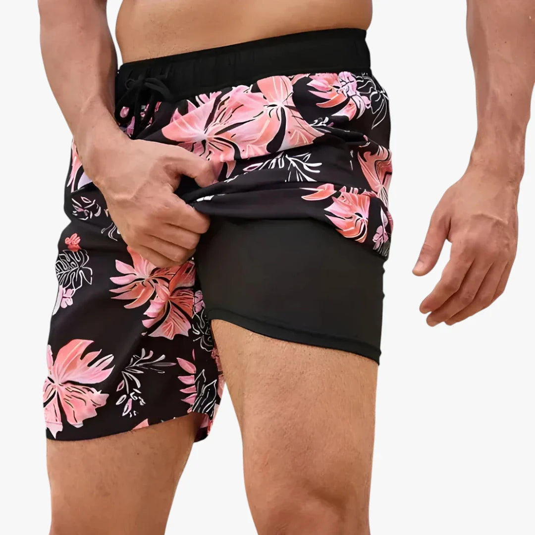Herre Badeshorts med Mobillomme