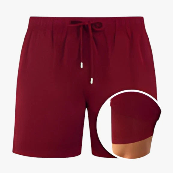 Herre Knælange Badeshorts med Sidelommer