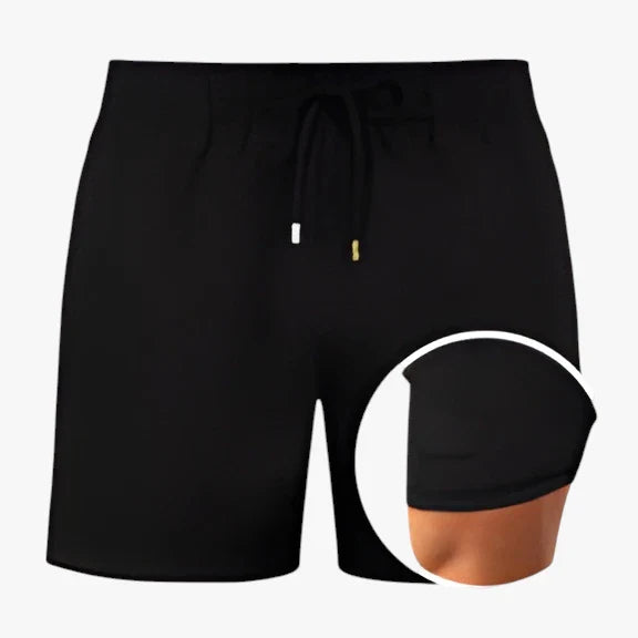 Herre Knælange Badeshorts med Sidelommer