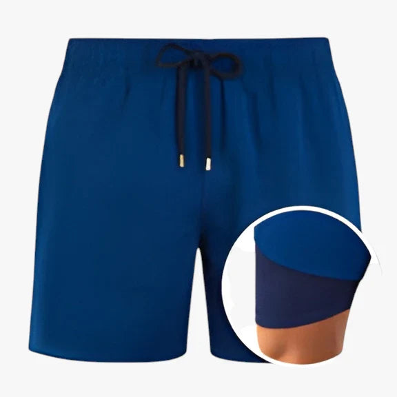 Herre Knælange Badeshorts med Sidelommer