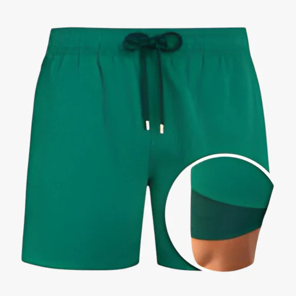 Herre Knælange Badeshorts med Sidelommer