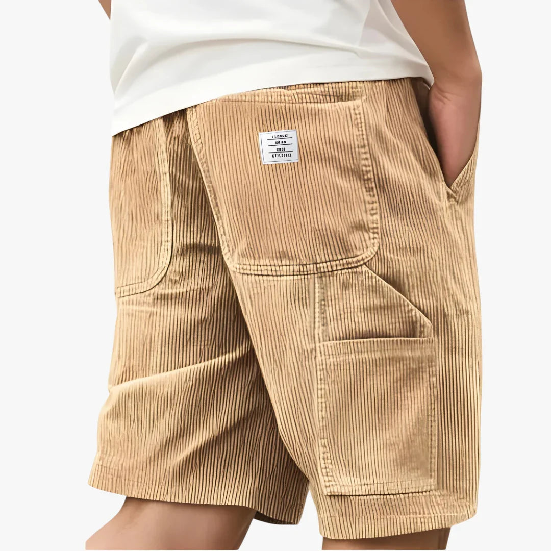 Herre Knælange Cargo Shorts med Sidelommer
