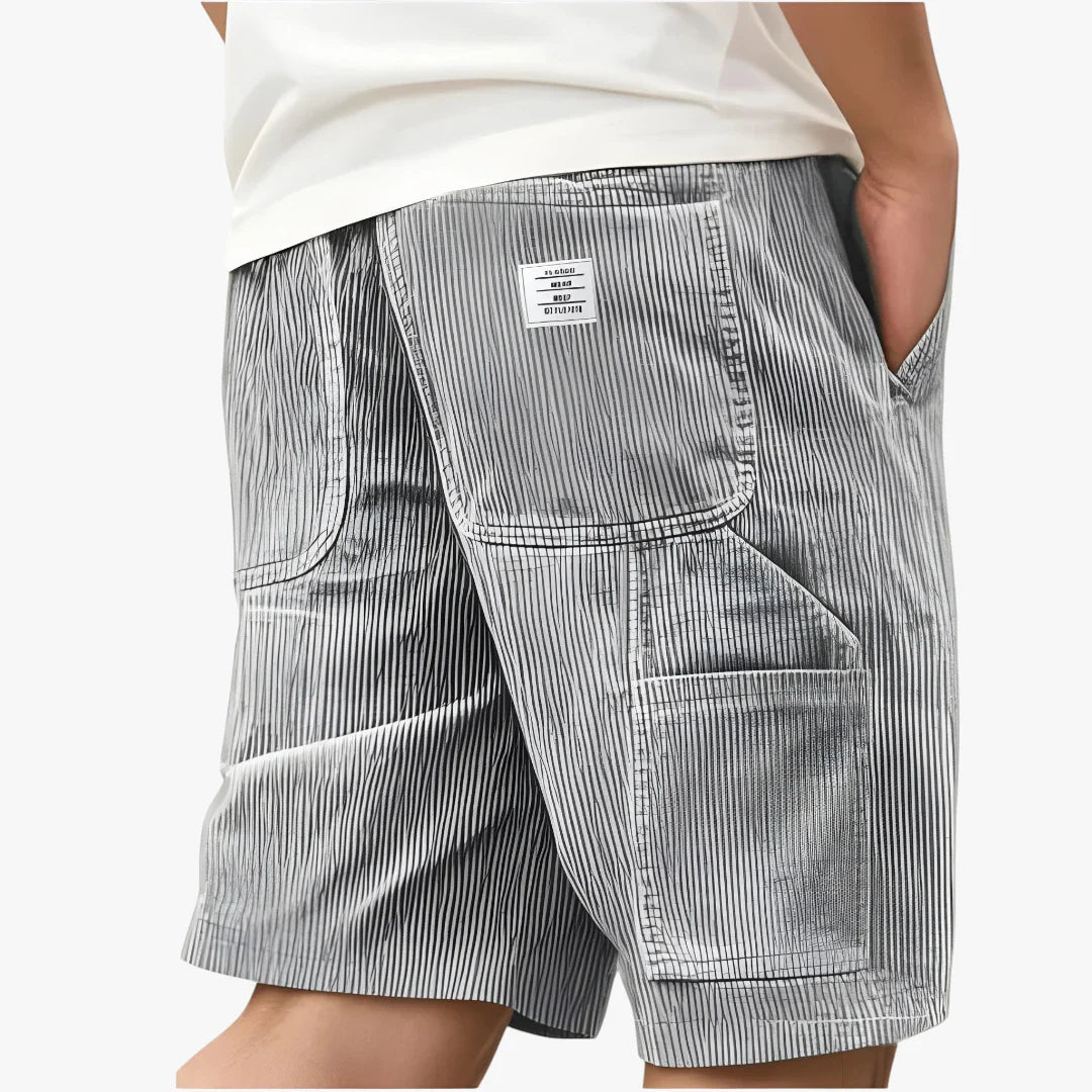 Herre Knælange Cargo Shorts med Sidelommer