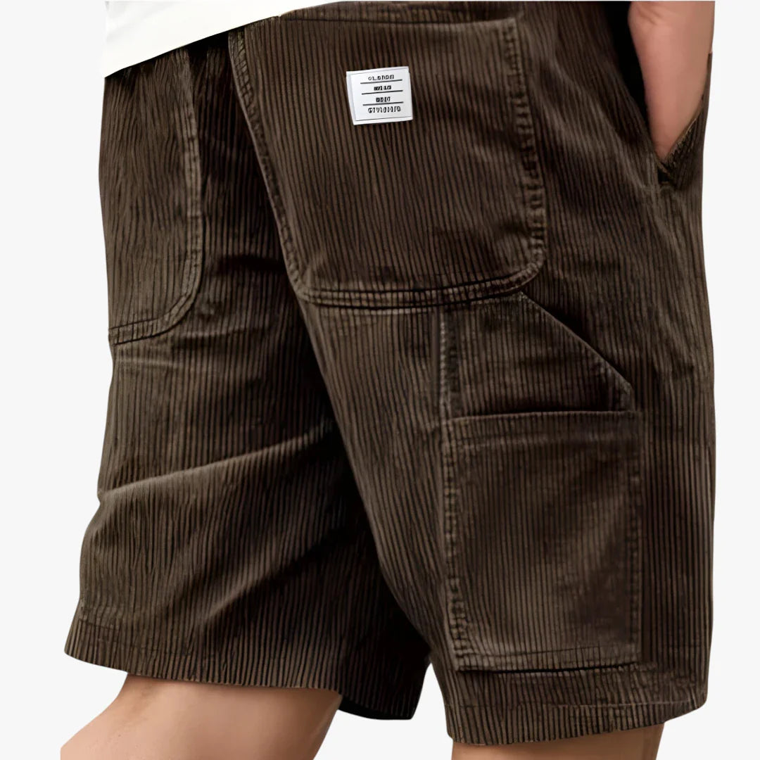 Herre Knælange Cargo Shorts med Sidelommer