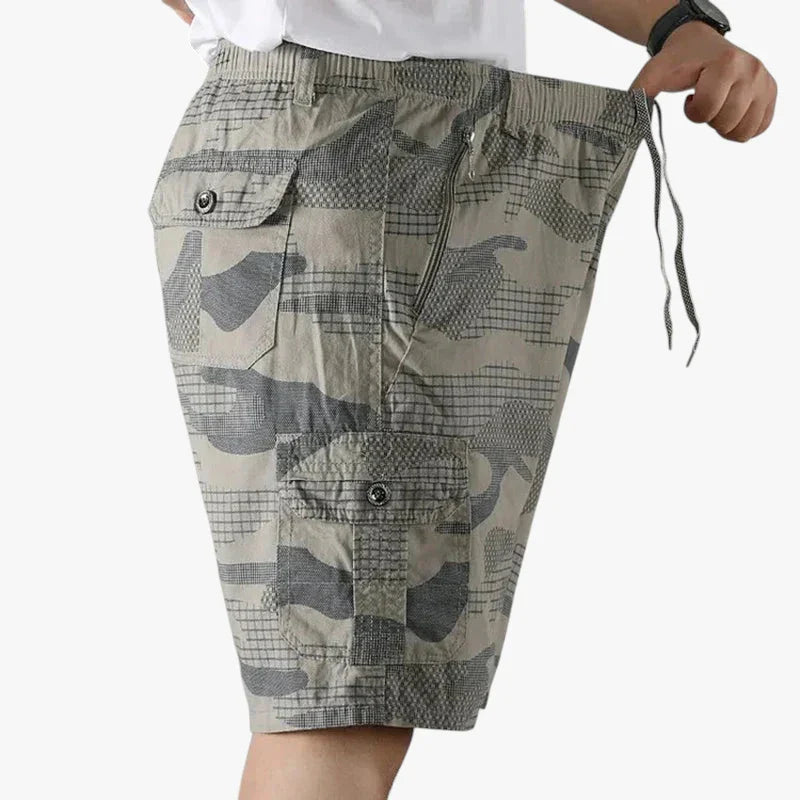Herre Knælange Cargoshorts med Lommer og Lynlås