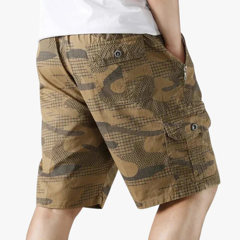 Herre Knælange Cargoshorts med Lommer og Lynlås
