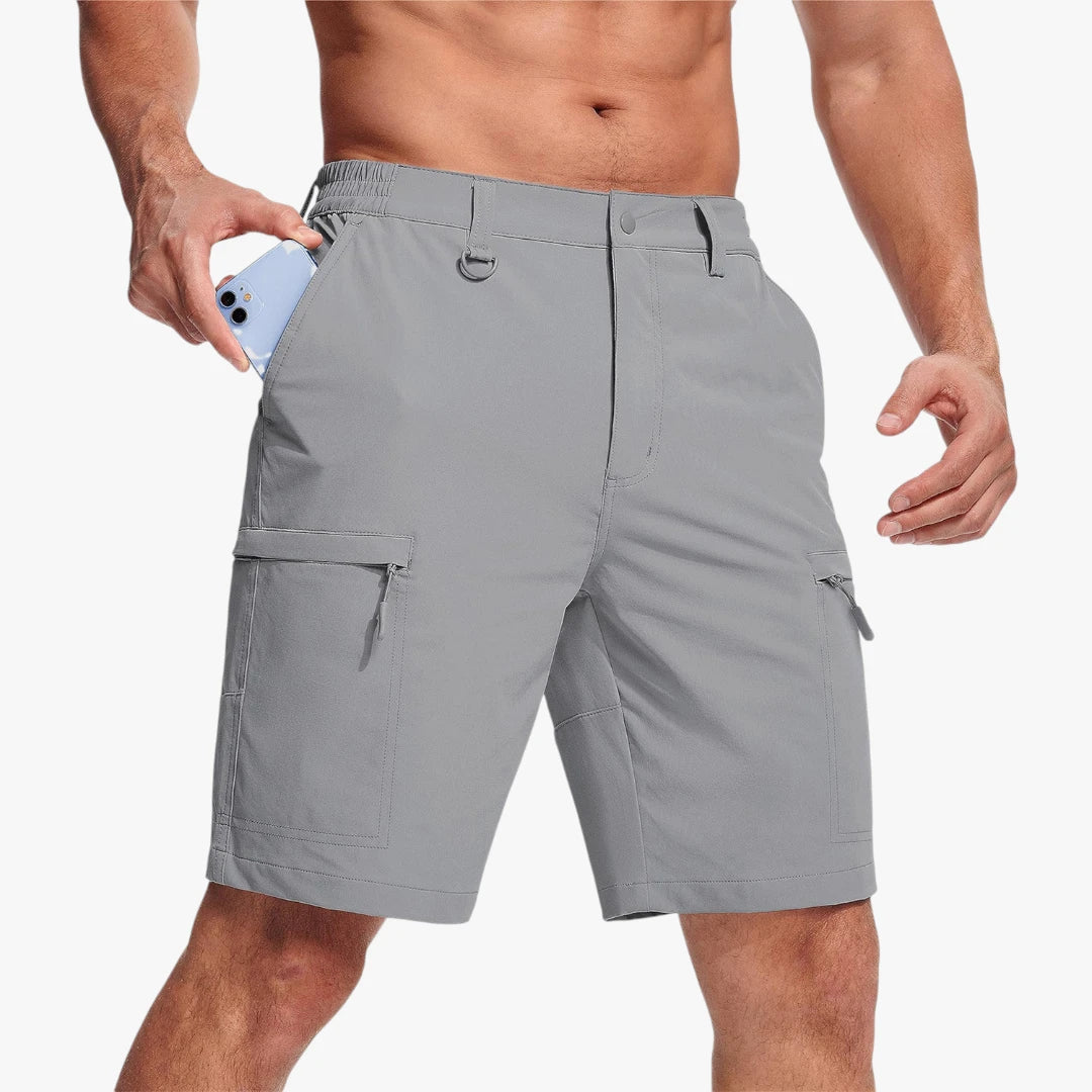 Herre Vandre Shorts med Mobillomme och Lynlås