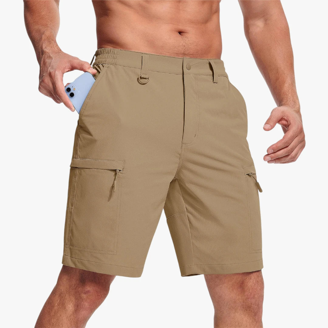 Herre Vandre Shorts med Mobillomme och Lynlås