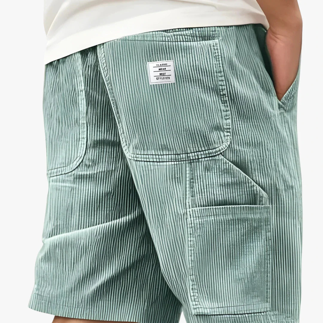 Herre Knælange Cargo Shorts med Sidelommer