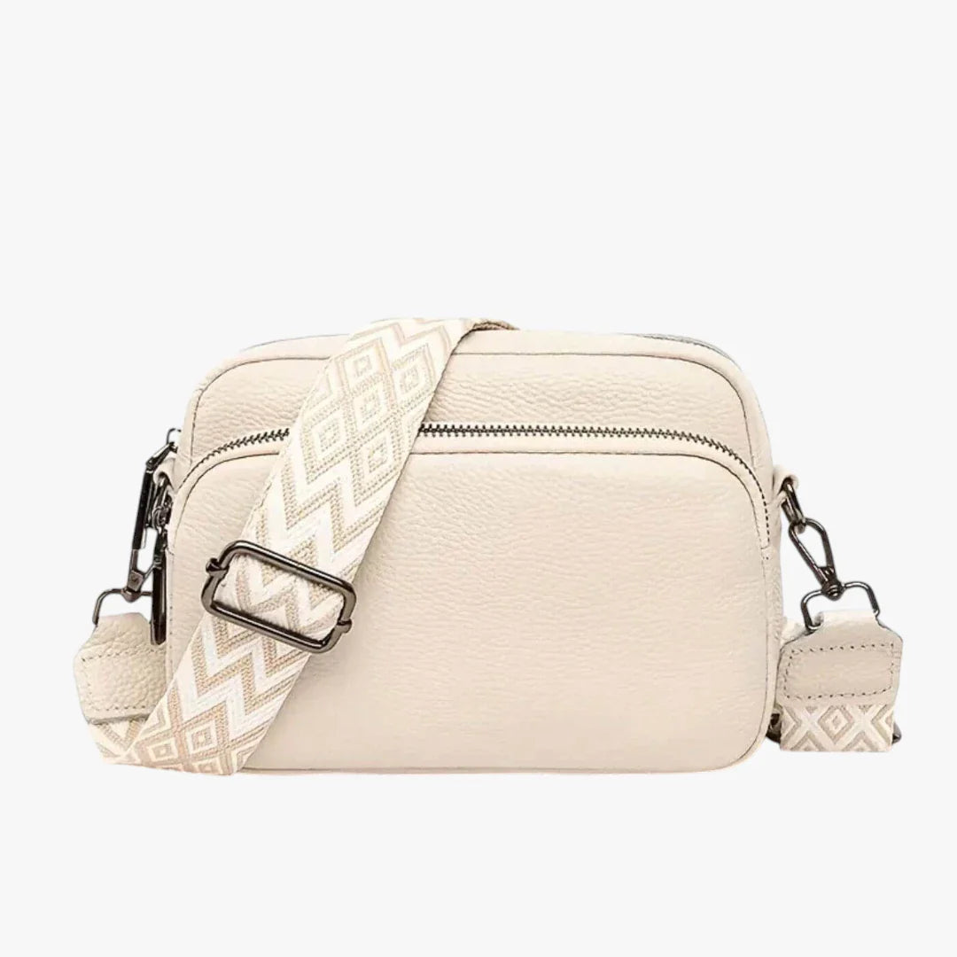 Dame Crossbody Taske med Lynlås og Skulderrem