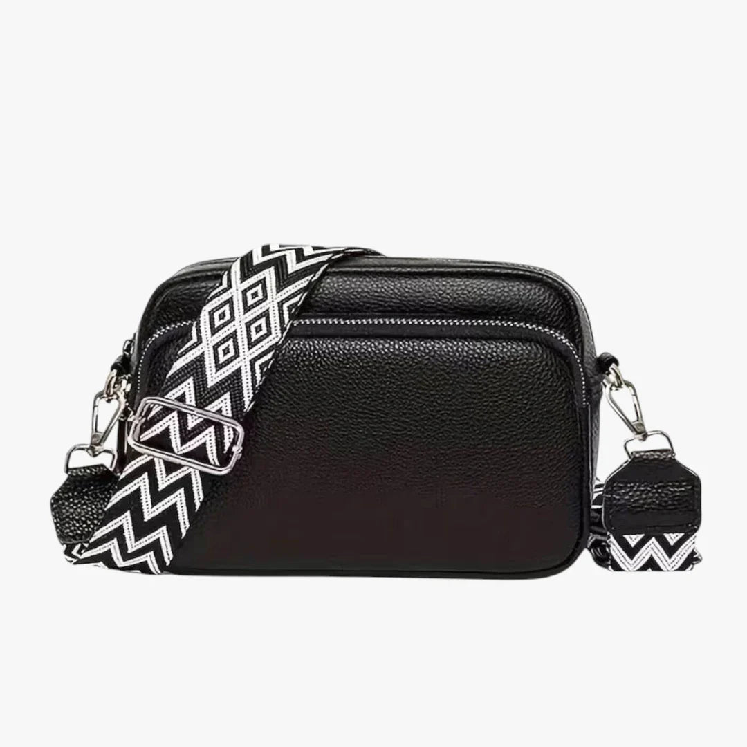 Dame Crossbody Taske med Lynlås og Skulderrem