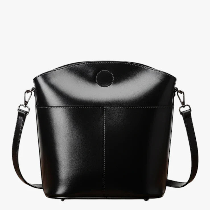 Vintage Skuldertaske med Mange Rum og Skulderrem
