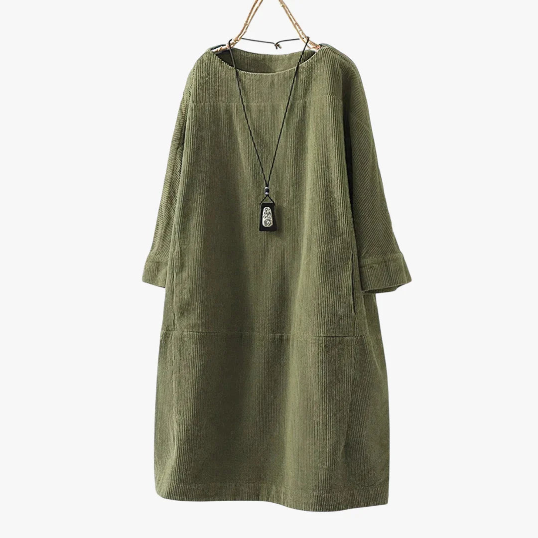 Dame Oversize Mini Sommerkjole med Lange Ærmer