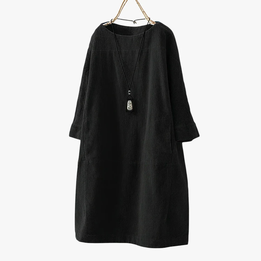 Dame Oversize Mini Sommerkjole med Lange Ærmer