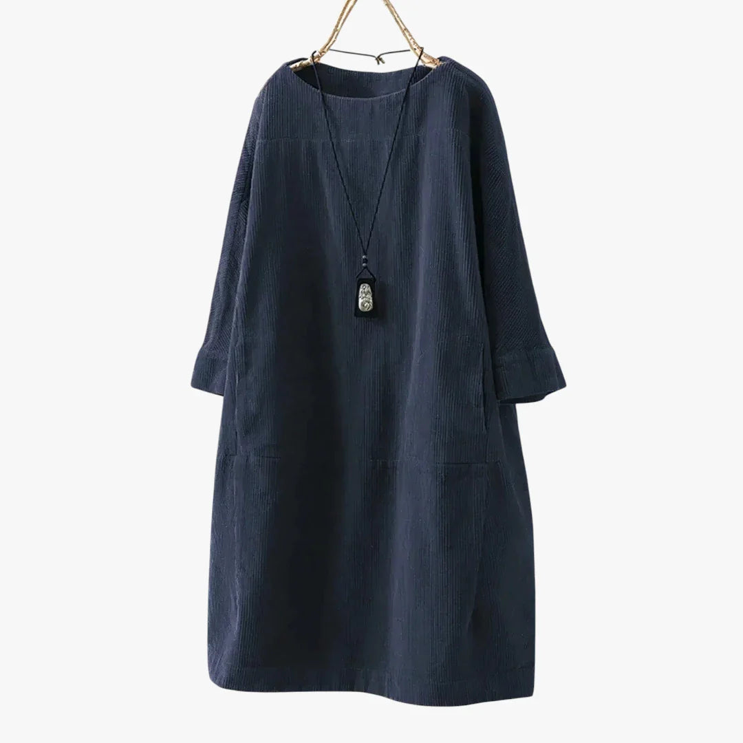 Dame Oversize Mini Sommerkjole med Lange Ærmer