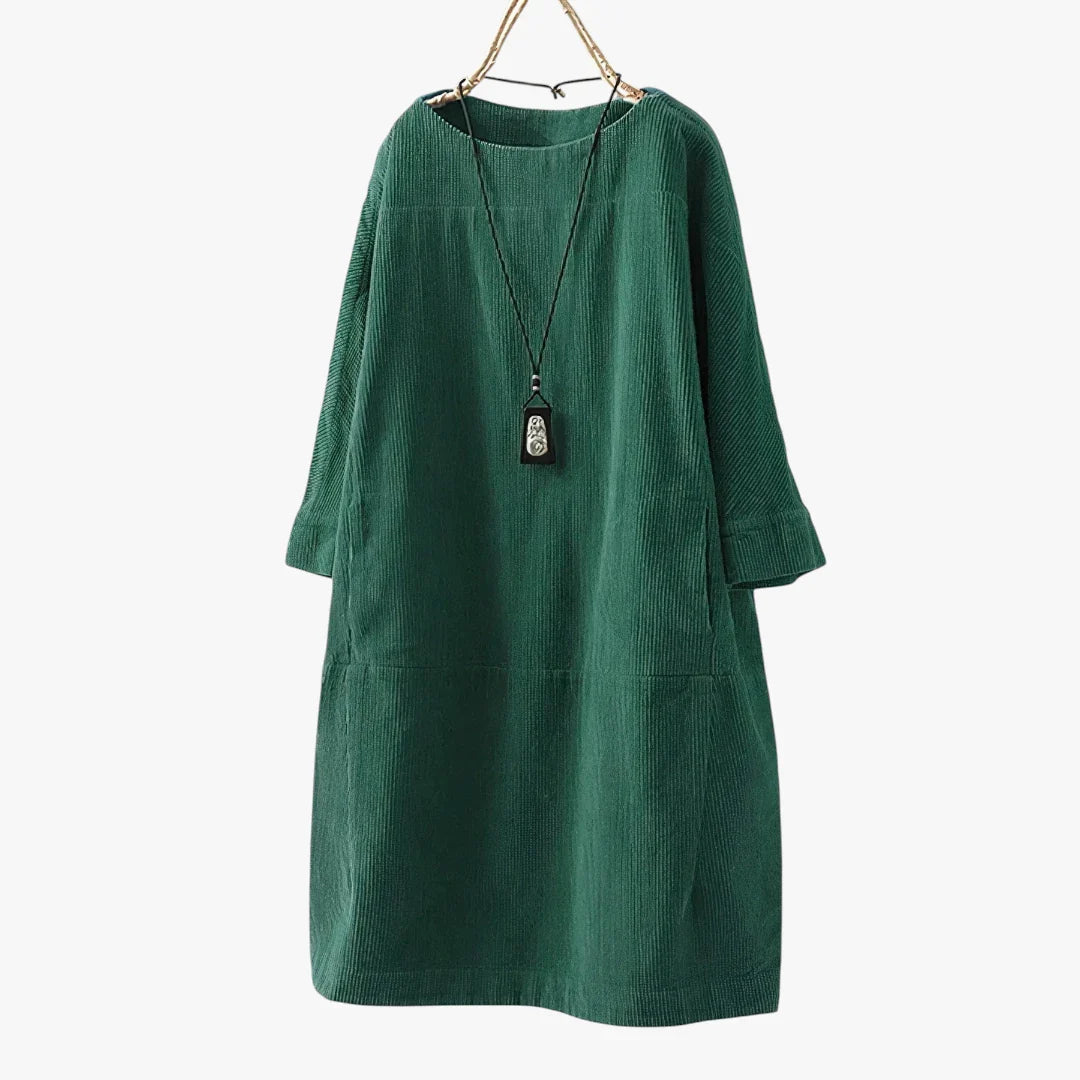 Dame Oversize Mini Sommerkjole med Lange Ærmer