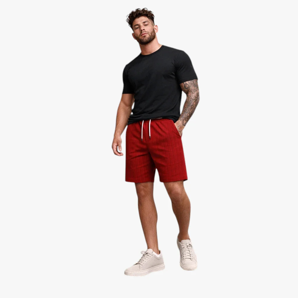 Herre Knælange Shorts med Snøre og Lommer