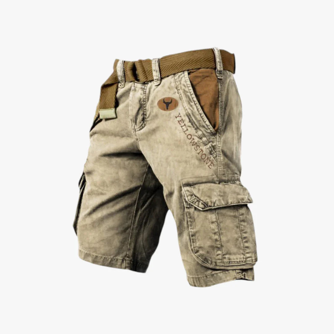 Herre Cargo Shorts med Bælte og Sidelommer