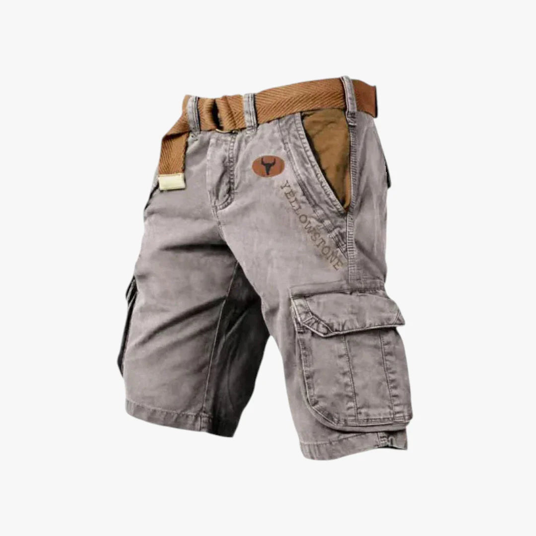 Herre Cargo Shorts med Bælte og Sidelommer